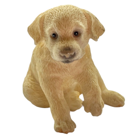 Puppy Golden Retriever Yellow Labrador Resin Figurine - Picture 8 of 11